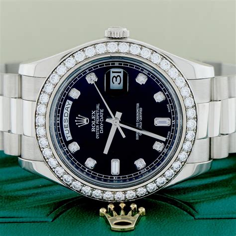 rolex watches day-date ii president white gold fluted bezel|rolex day date 40 white gold.